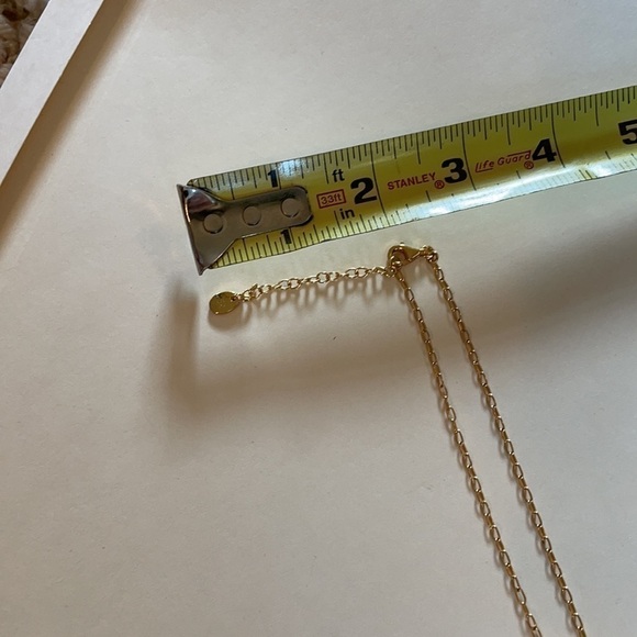 Gold Tone Circle Chain Pendant Necklace - Picture 5 of 5